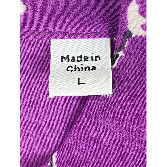 Equipment Lorainna 100% Silk Floral Printed Mini Dress, Dahlia Purple - Size L - Picture 11 of 12